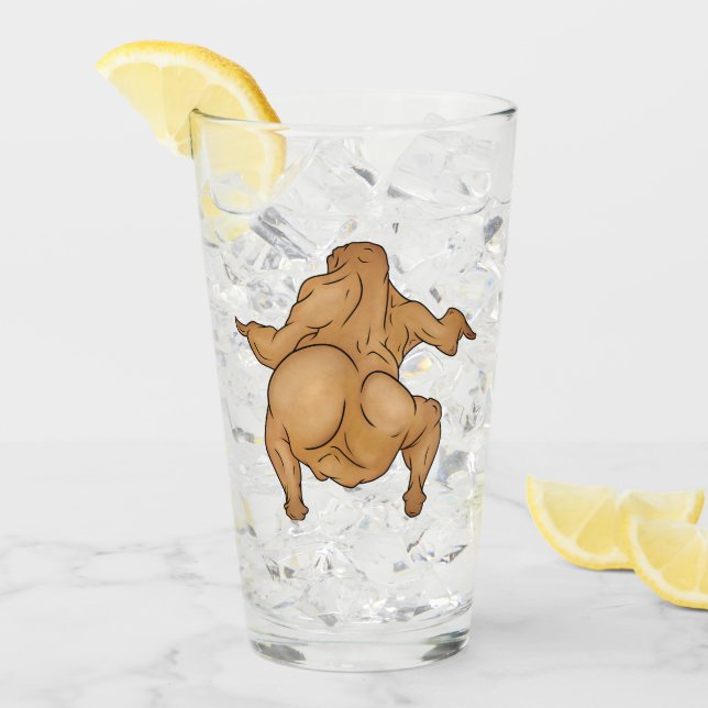 Thanksgiving Twerkey Glass Cup Glas (Vorderseite Ice)