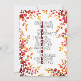 Thanksgiving Typography of Gratitude and Joy Feiertagskarte