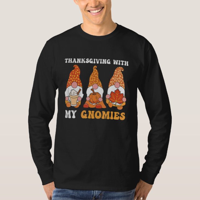 Thanksgiving With My Gnomies Family Matching Turke T-Shirt (Vorderseite)