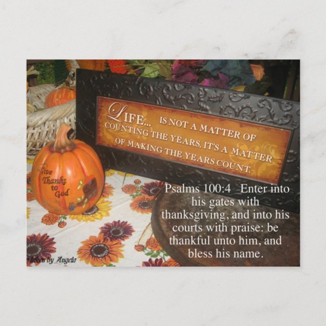 Thanksgivinning Postkarte (Vorderseite)