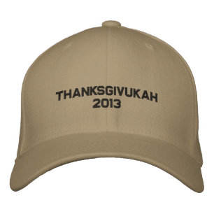 THANKSGIVUKAH 2013 JÜDISCHER URLAUB BESTICKTE BASEBALLKAPPE