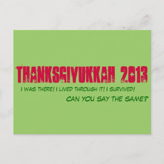 Thanksgivukkah 2013 - Postkarte