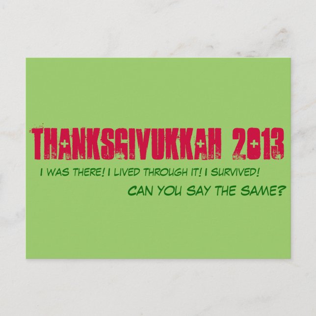 Thanksgivukkah 2013 - Postkarte (Vorderseite)
