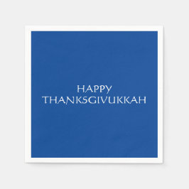 Thanksgivukkah blauer Erntedank Hanukkah Serviette