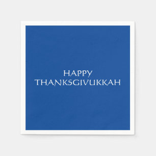 Thanksgivukkah blauer Erntedank Hanukkah Serviette