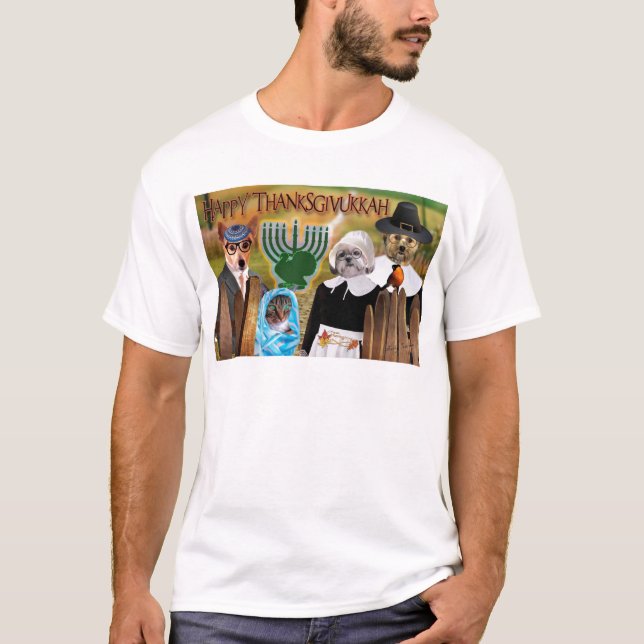 Thanksgivukkah Geschenke T-Shirt (Vorderseite)