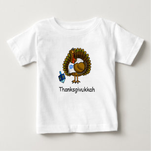 Thanksgivukkah jüdischer die Türkei Baby-T - Shirt