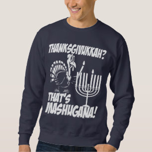 Thanksgivukkah Mashugana Monochrom-Sweatshirt Sweatshirt