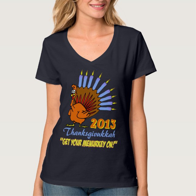 Thanksgivukkah Menurkey T - Shirt 2013 (Vorderseite)