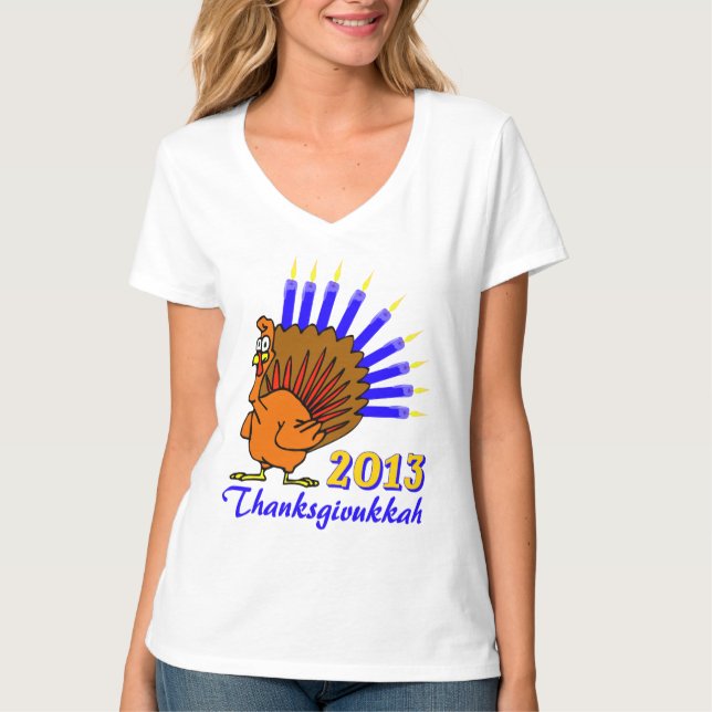Thanksgivukkah Menurkey T - Shirt 2013 (Vorderseite)