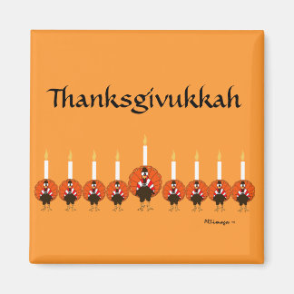 Thanksgivukkah Türkei Menorah Magnet
