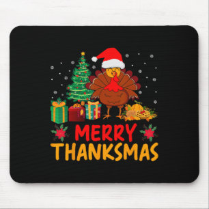 Thanksmas Weihnachts-Erntedank Türkei Santa Mousepad