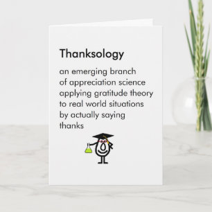 Thanksology - lustiges Abschlussgeschenk danken Dankeskarte