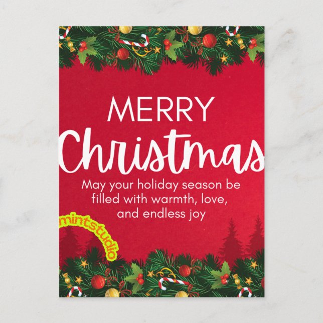 Thanku card feiertagspostkarte (Vorderseite)