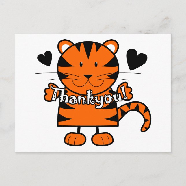 Thankyou Tiger Postkarte (Vorderseite)