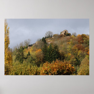 Thann im Herbst, Elsass, Frankreich Poster