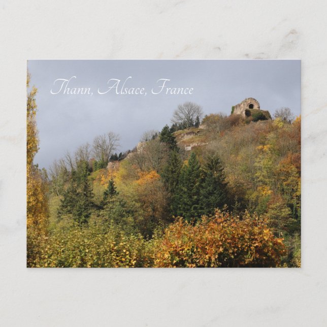 Thann im Herbst, Elsass, Frankreich Postkarte (Vorderseite)