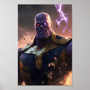 Thanos fan Art Poster - Marvel Thanos Poster