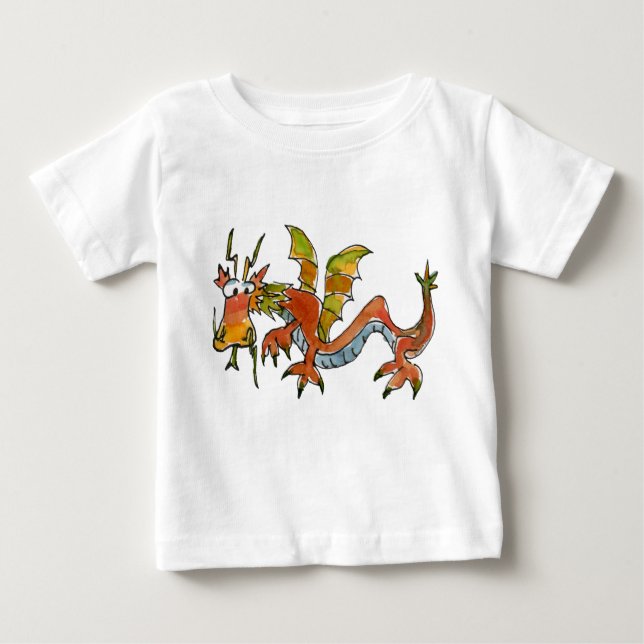 Thar Be Dragons Baby T-shirt (Vorderseite)