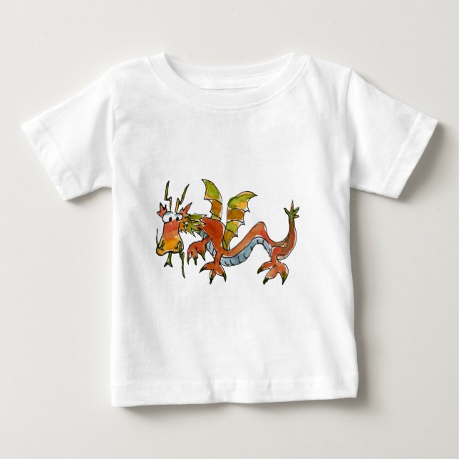 Thar Be Dragons Baby T-shirt (Vorderseite)