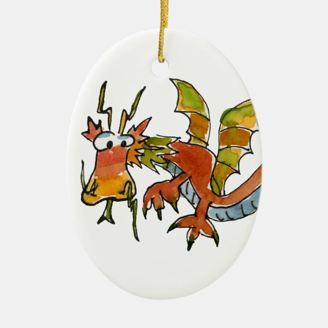 Thar Be Dragons Keramikornament (Vorne)