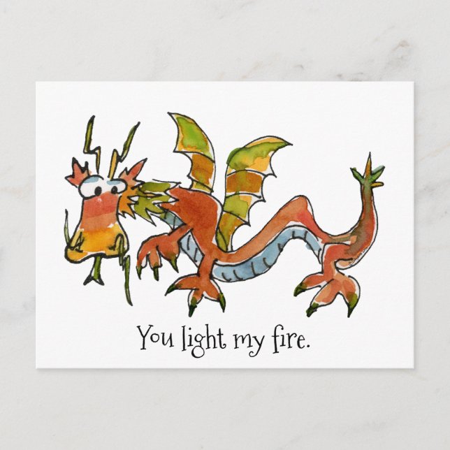 Thar Be Dragons Postkarte (Vorderseite)