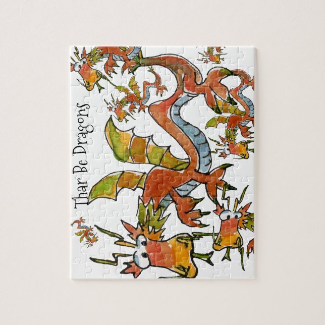 Thar Be Dragons Puzzle (Vertikal)