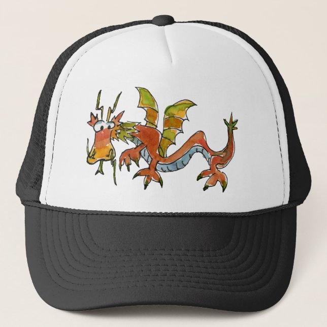 Thar Be Dragons Truckerkappe (Vorderseite)