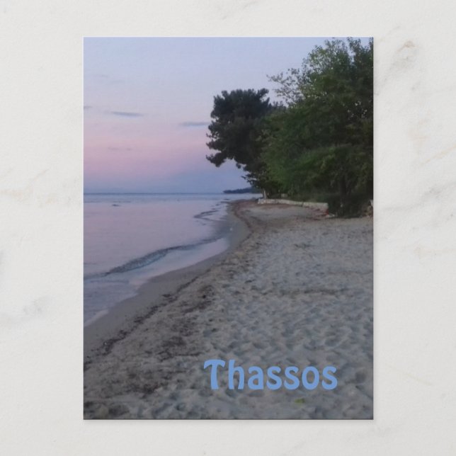 Thassoblick von Skala Rachoni Postkarte (Vorderseite)