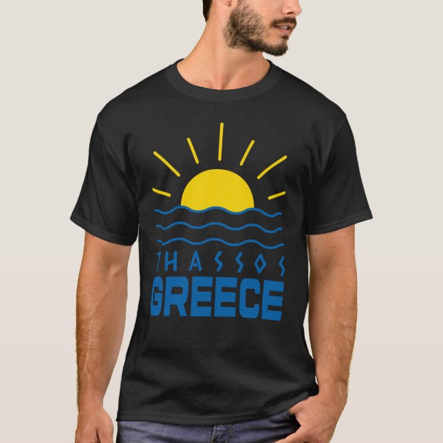 Thassos Griechenland Sonnenschein und Meer Männer  T-Shirt (Vorderseite)