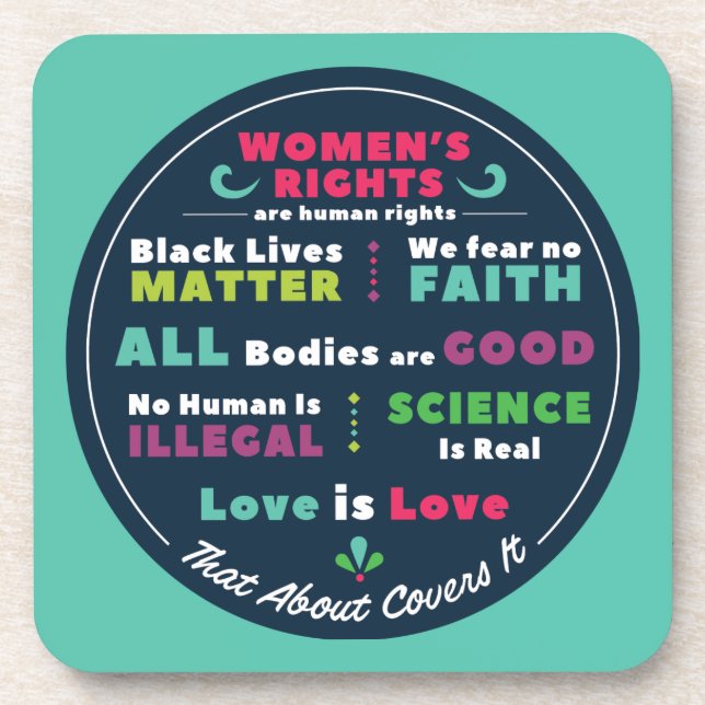 "That About Covers It" Progressive Coaster Set Getränkeuntersetzer (Vorderseite)