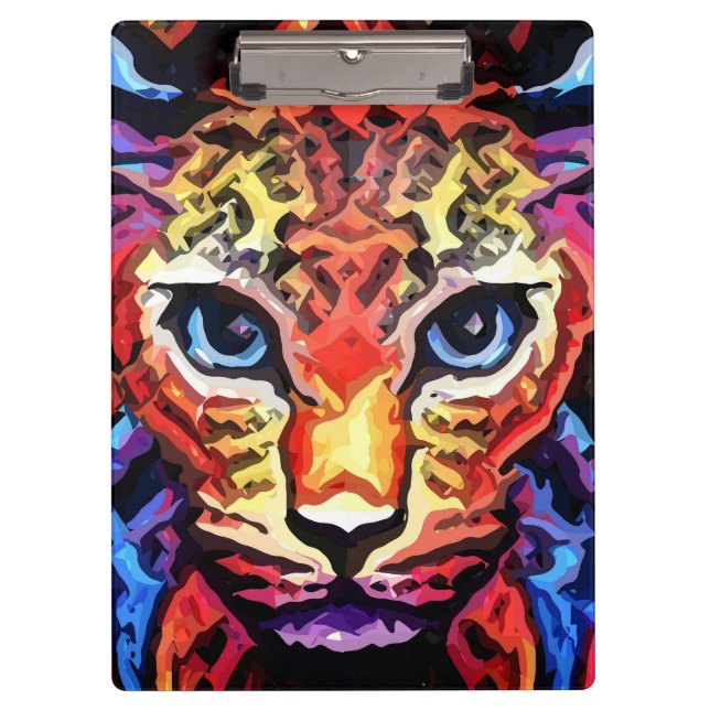 That Colorful Leopard Look  Klemmbrett (Vorderseite)