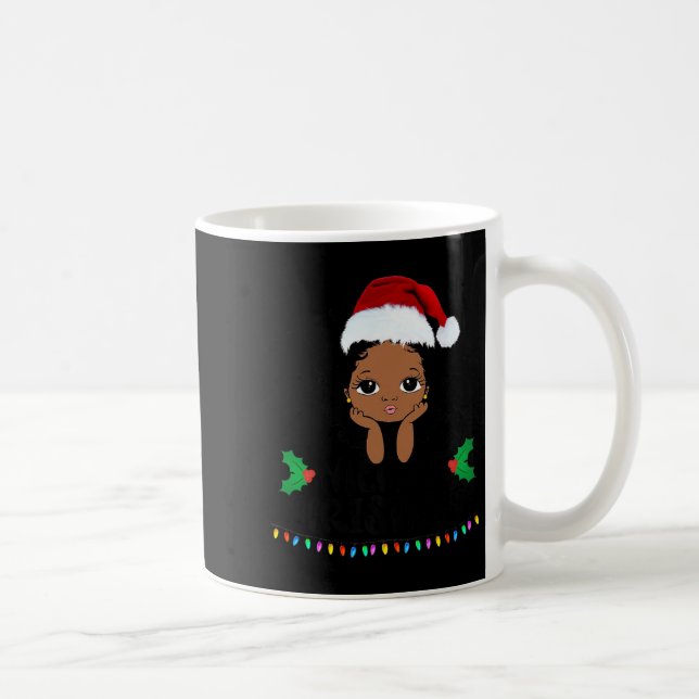 That Melanin Christmas Mrs. Claus Santa Black Peek Kaffeetasse (Rechts)