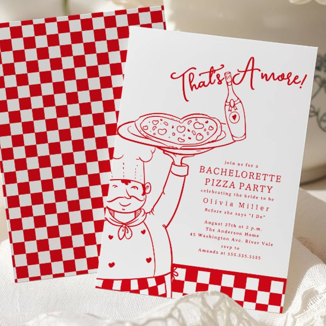 That’s Amore Bachelorette Pizza Invitation Einladung (Von Creator hochgeladen)