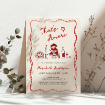 That’s Amore Hand Drawn Italian Red Bridal Shower