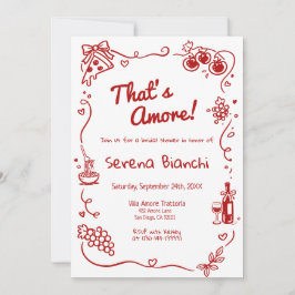 That’s Amore Italian Doodle bridal shower Einladung