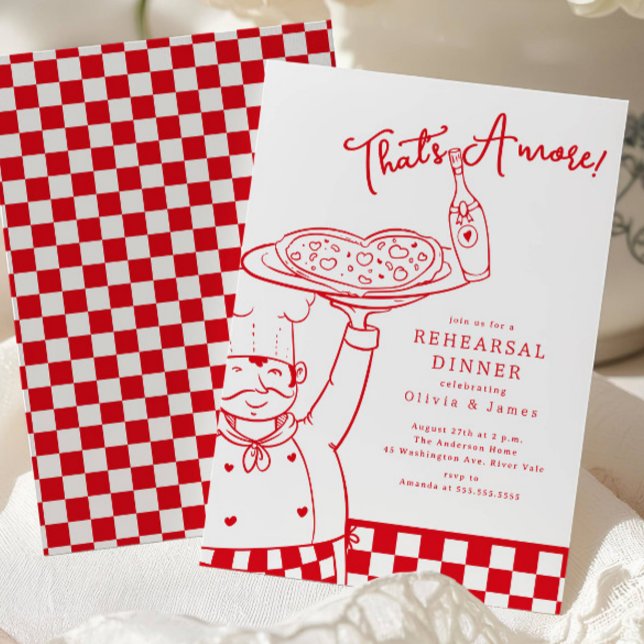 That’s Amore Pizza Rehearsal Dinner Invite Einladung (Von Creator hochgeladen)