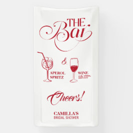 That’s Amore Red Bridal Shower Mimosa Bar Banner