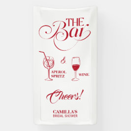 That’s Amore Red Bridal Shower Mimosa Bar Banner
