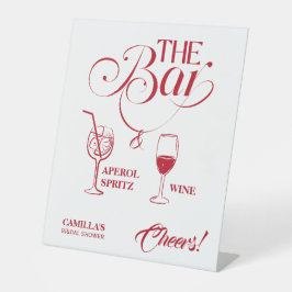 That’s Amore Red Bridal Shower Mimosa Bar Sockelschild