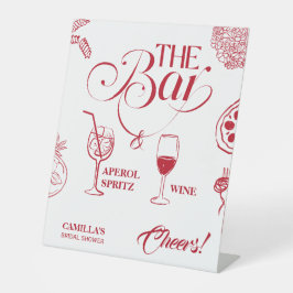 That’s Amore Red Bridal Shower Mimosa Bar Sockelschild