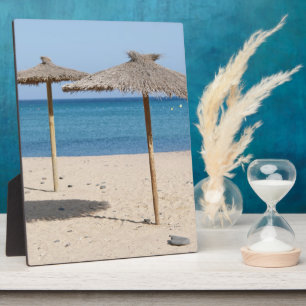 Thatch Beach Umbrellas Fotoplatte