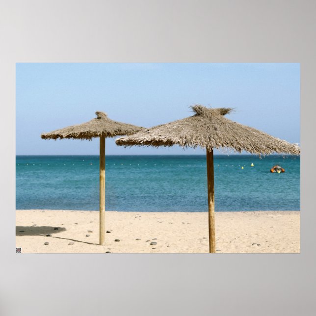 Thatch Beach Umbrellas Poster (Vorne)
