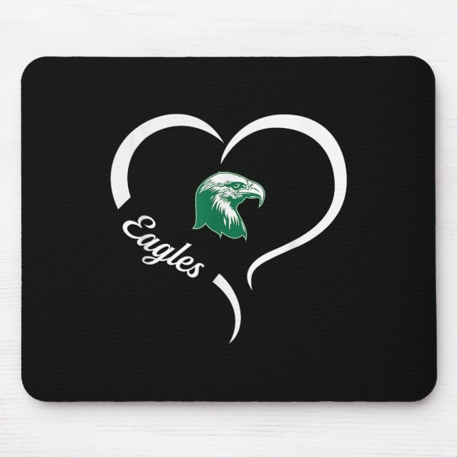 Thatcher Eagles Logo Halbherz Slogan Hs Mousepad (Vorne)