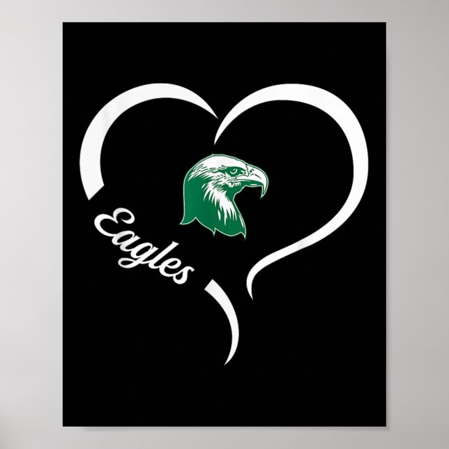 Thatcher Eagles Logo Halbherz Slogan Hs Poster (Vorne)