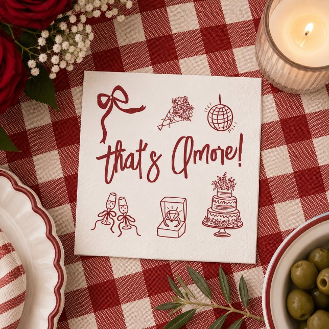 That's Amore Brautjungfernparty Serviette (That's Amore Bridal shower Napkins)