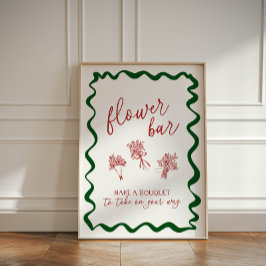 Thats Amore Bridal Shower Flower Bar Make Bouquet Sockelschild