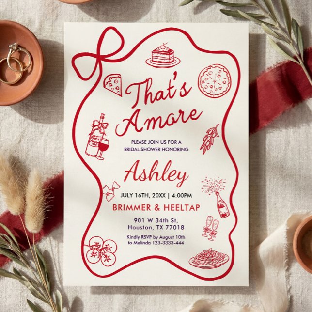 That's Amore Bridal Shower Invitation Einladung (Von Creator hochgeladen)