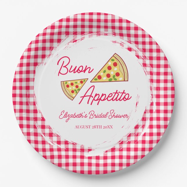 That's Amore Bridal Shower Pappteller (Vorderseite)