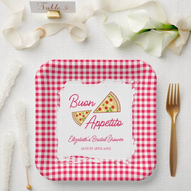 That's Amore Bridal Shower Pappteller (Hochzeit)